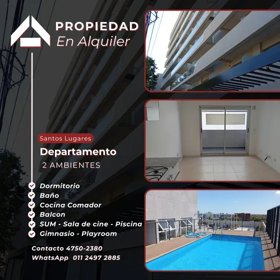 Departamento 2 Ambientes - Santos Lugares
