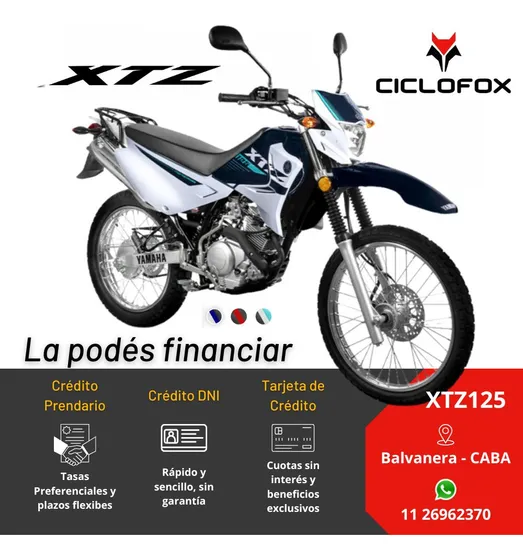 Yamaha Xtz 125 Enduro 0km Ciclofox Motos Entrega Inmediata