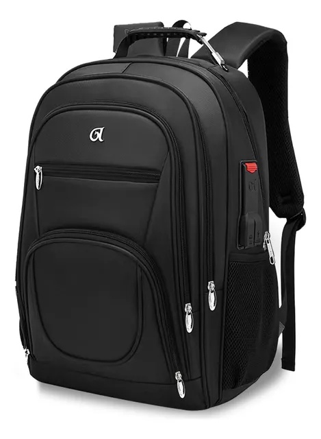 Mochila de viaje de 35 litros para hombres y mujeres, mochila de equipaje  expandible impermeable de 15.6 pulgadas para laptop de negocios, Negro