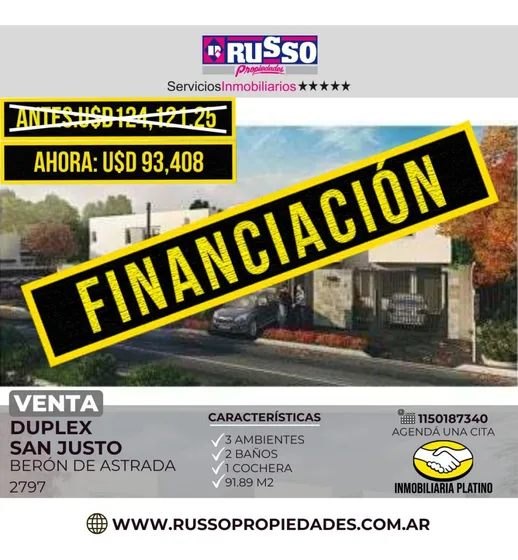Venta Departamento Duplex 3 Ambientes San Justo