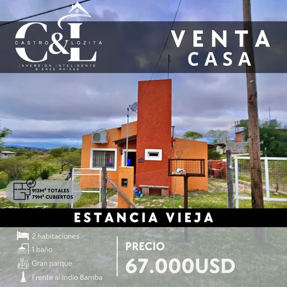 Venta Casa Frente Indio Bamba En Estación Vieja