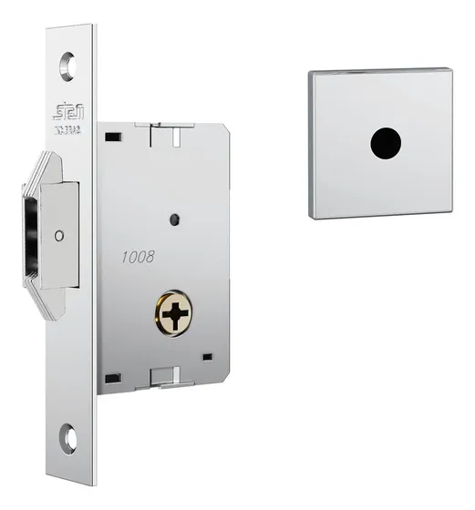 Trava Tetra Porta Correr 1008 Inox Cromada Quadrada Rq1 Stam
