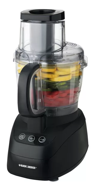 BLACK+DECKER Power Pro 10-Cup Wide-Mouth Food Processor, Black, FP2500B