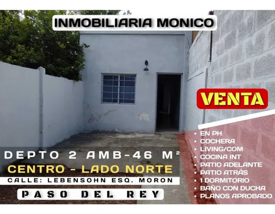 Venta Depto 2 Amb En Ph En Centro De Paso Del Rey
