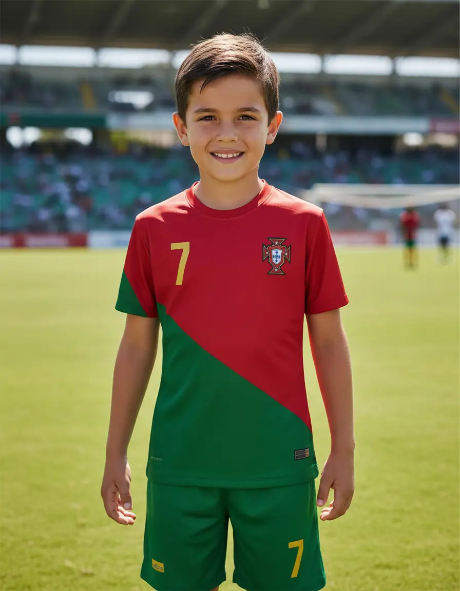 Kit Uniforme Infantil de Futebol com Camisa e Shorts