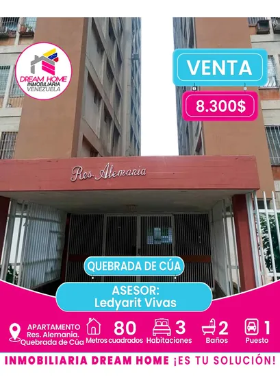 Apartamento En Venta  Res. Alemania. Quebrada De Cúa   Cúa 
