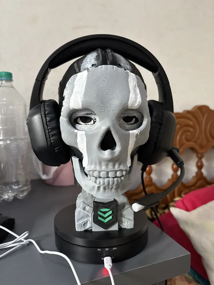Suporte Para Headset Gamer - Cabeça Ghost Call Of Duty | Frete grátis