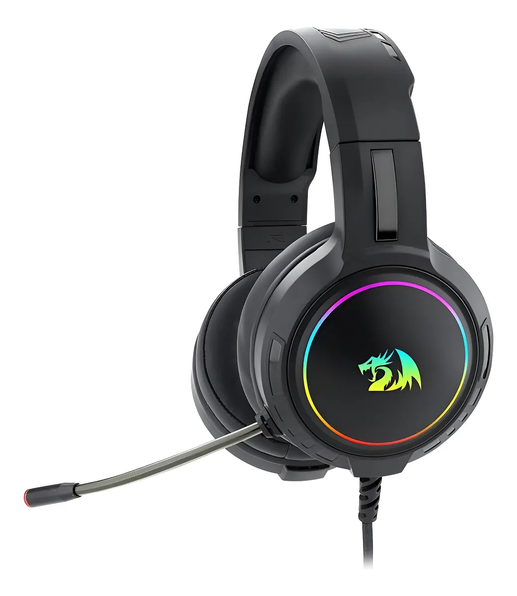 Fone Headset Gamer Profissional Mento Rgb H270-rgb Redragon Cor Preto