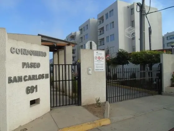 Depto 3 Dorm 1 Baño Paseo San Carlos, Con Piscina