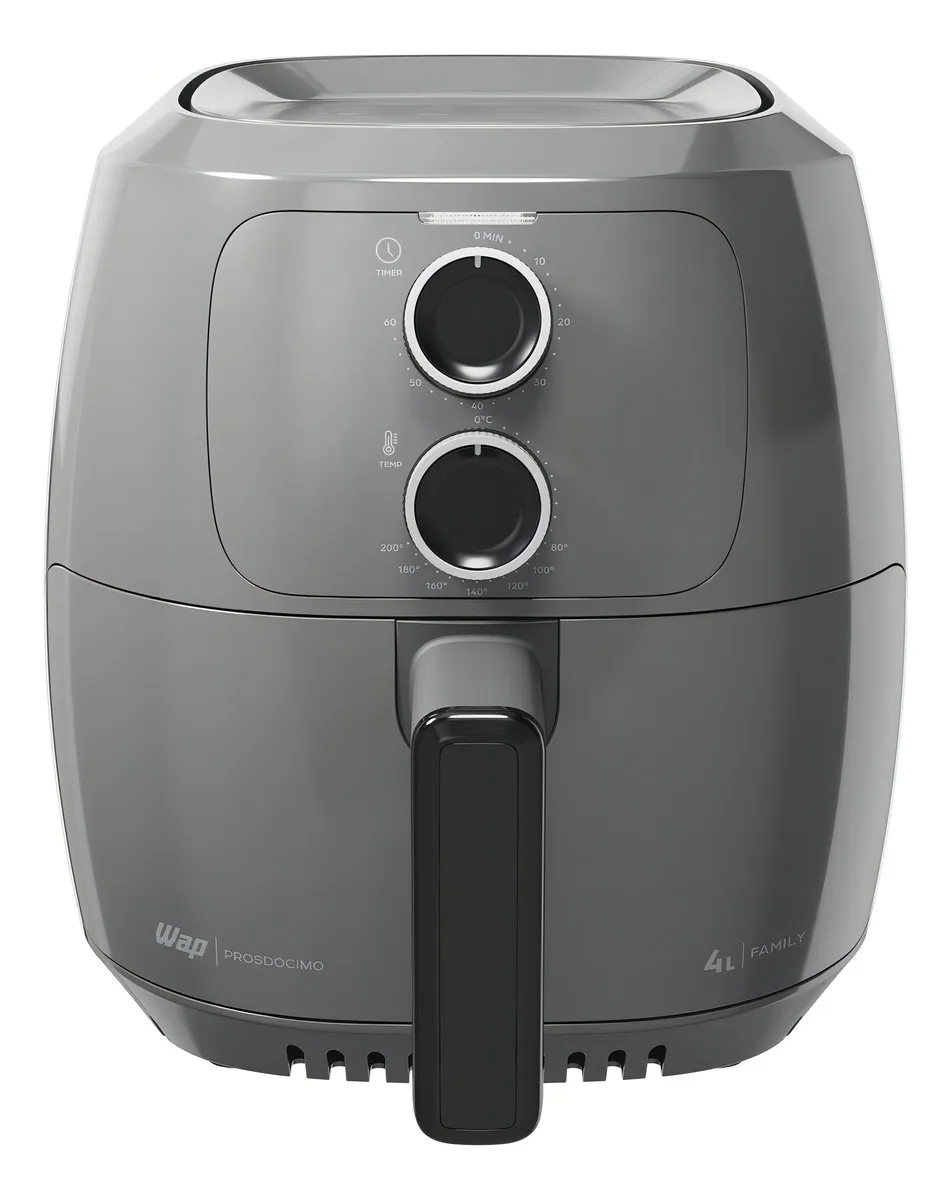 Fritadeira Elétrica Air Fryer WAP WAFF2-C Family 4 Litros Antiaderente Cinza