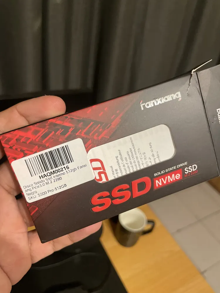 SSD M2 NVMe 512GB FanXiang S500 Pro Preto Pcie3.0 Gamer Mesa