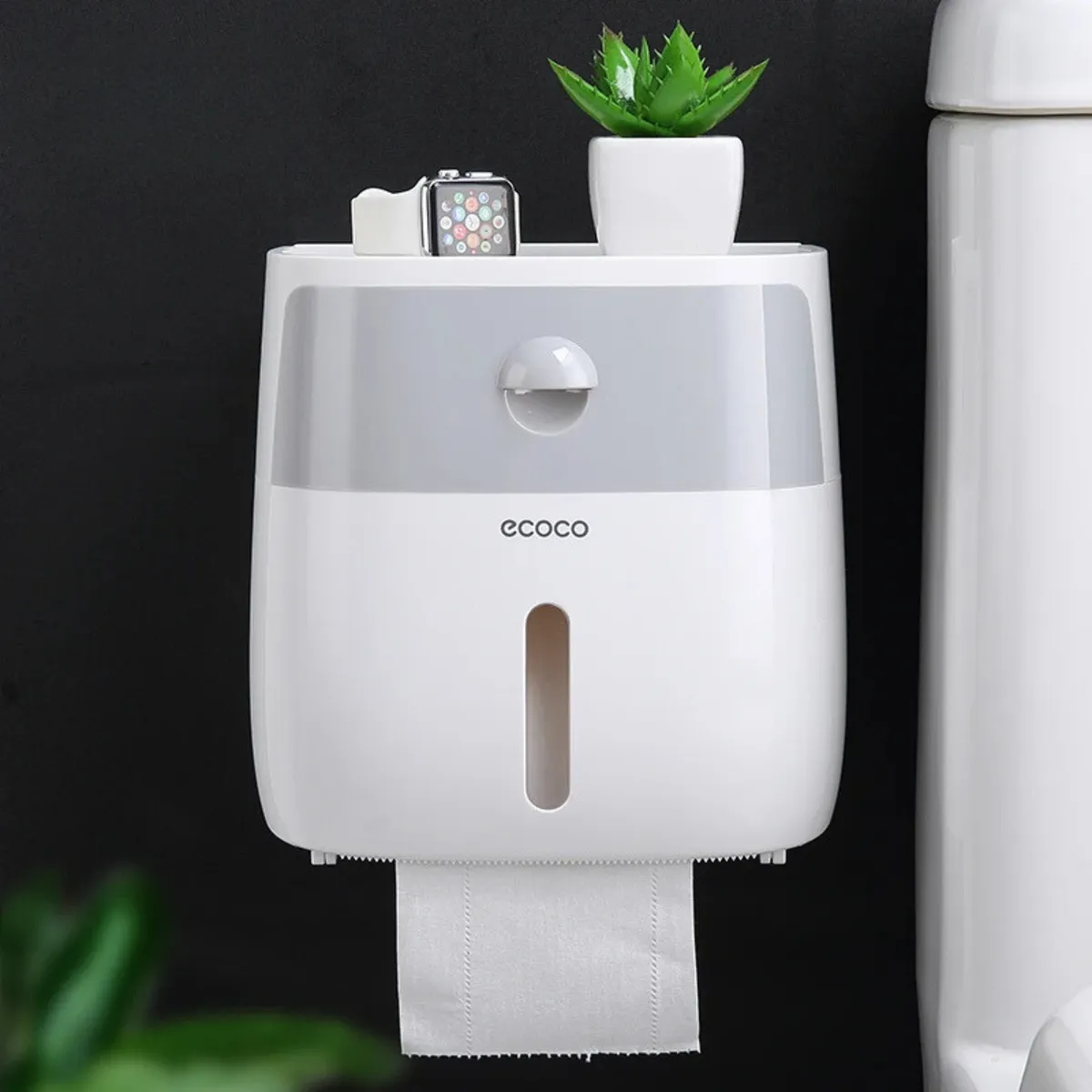 Dispensador De Papel Higienico Con Cajon Baño