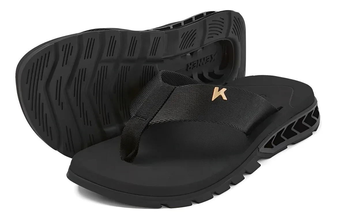Chinelo Kenner De Dedo L7 Masculino Black Rakka Dia A Dia
