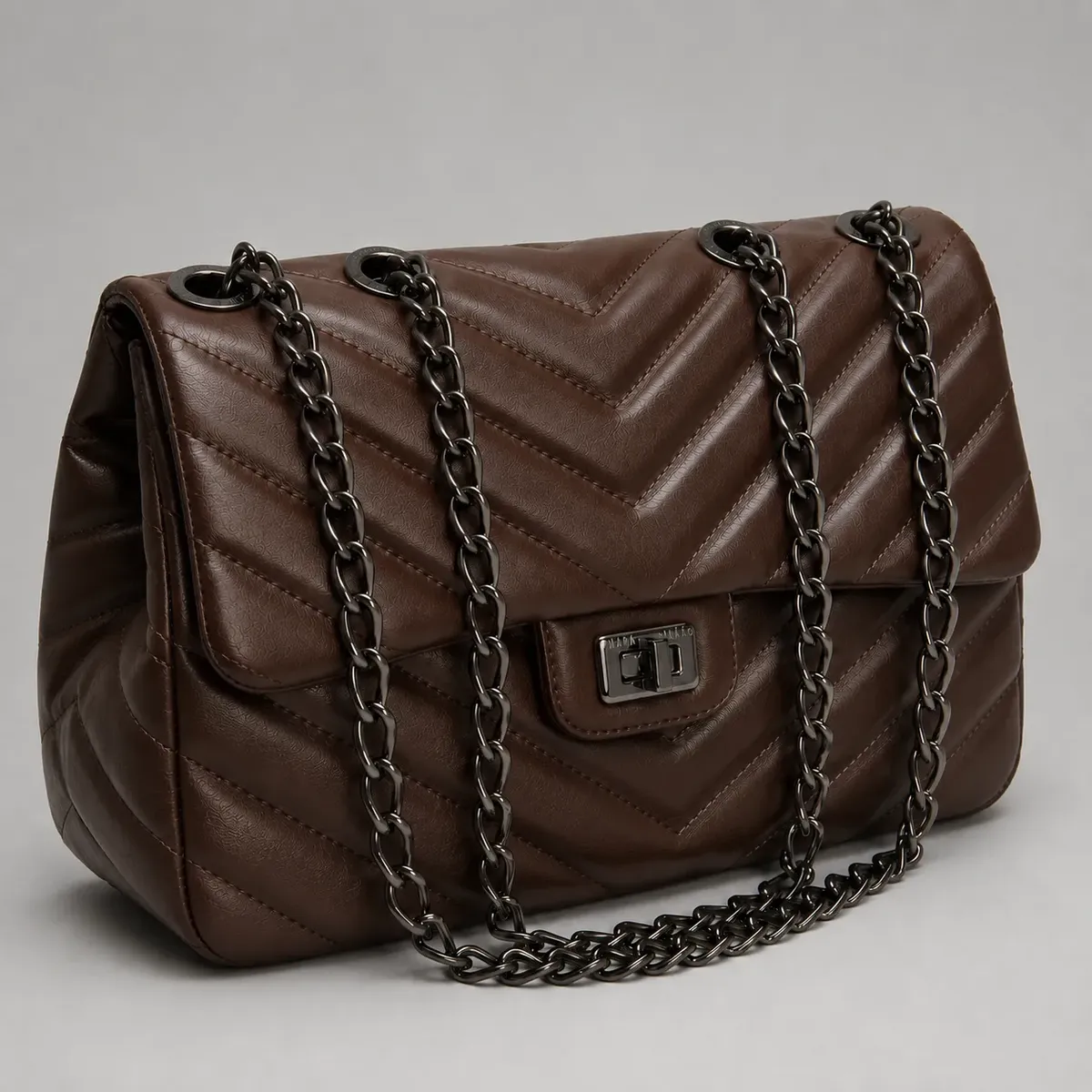 Bolsa Feminina Corrente Transversal Ombro Matelassê Média