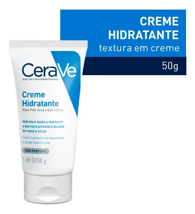 Creme Hidratante Pele Seca com 3 Ceramidas e Ácido Hialurônico CeraVe 50g — Vista Principal