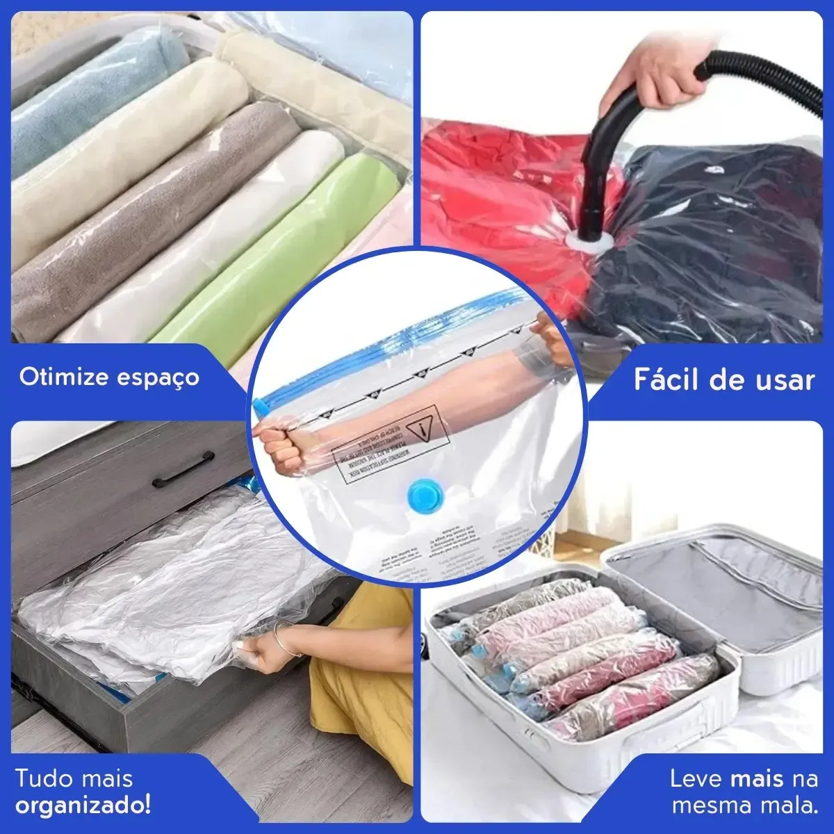 Kit 2 Malas de Viagem – 10 e 23 Kg, Padrão ANAC, Cadeado com Senha, Apoio Lateral e Rodas 360° -Emborrachadas