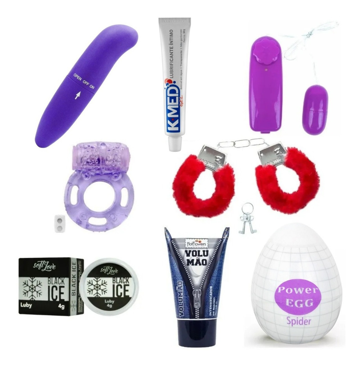 kit iniciante 8 produtos eróticos sexshop baratos revenda mercado livre