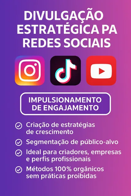 Divulgação Profissional No Instagram, Tiktok E Youtube - Mar