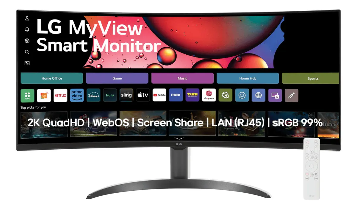 Monitor LG UltraWide Streaming 34 Curvo WQHD — com webOS