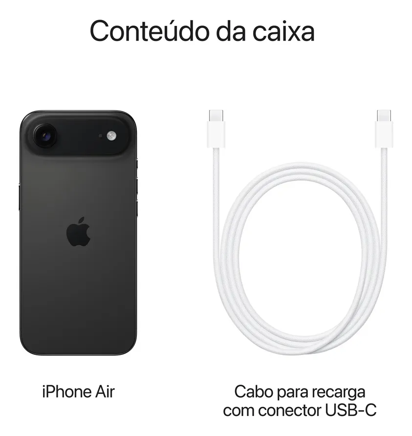 Imagem adicional 6 do item Apple iPhone Air A3260 eSIM 1TB 12GB RAM de 6.5" 48MP 18MP - Space Black