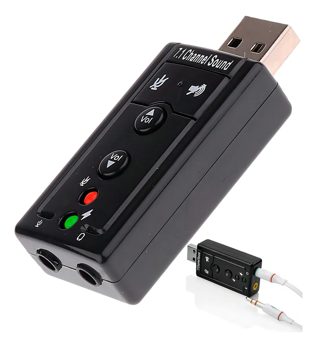 Conversor USB para P2 Som Virtual 7.1, GDK