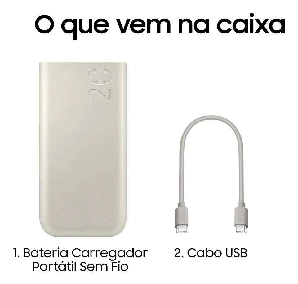 Bateria Carregador Portatil 3x Usb-c 20000mah Super Rapida 45w Bege