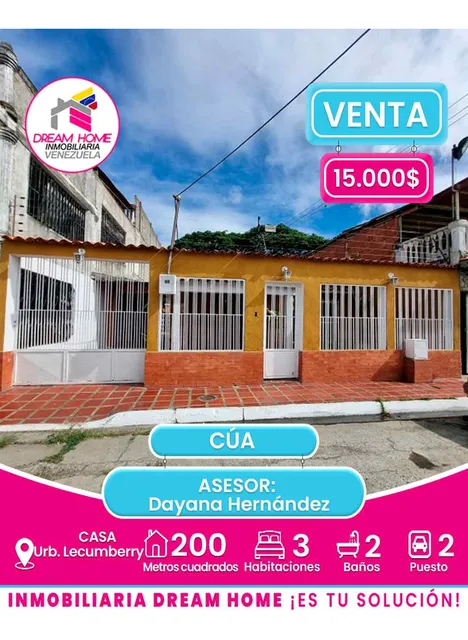 Casa En Venta  Urb. Lecumberry  Cúa 