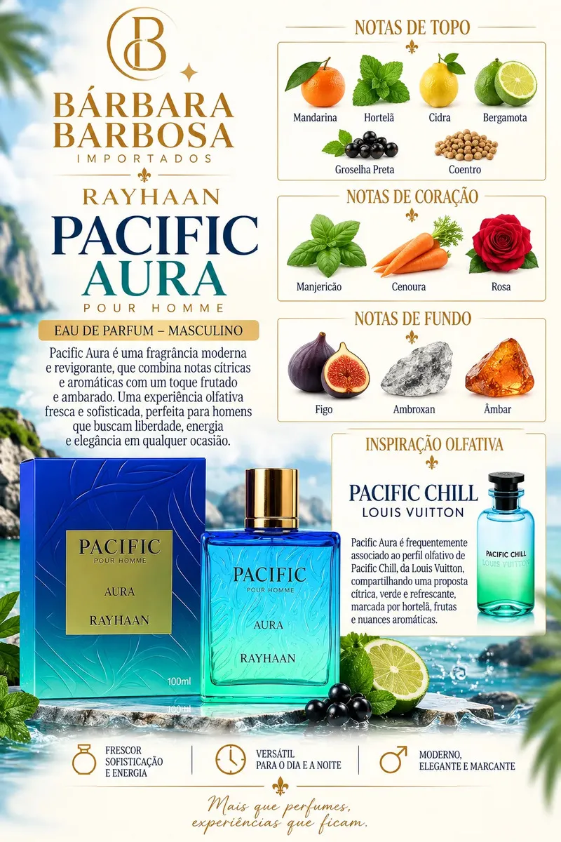 Perfume Árabe Rayhaan Pacific Aura Eau de Parfum 100ml — foto 4