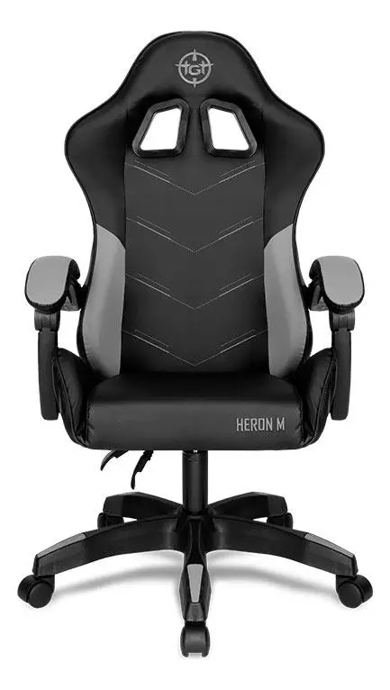Cadeira Gamer Tgt Heron M, Preto, Tgt-hrm-bk02 Couro Sintético
