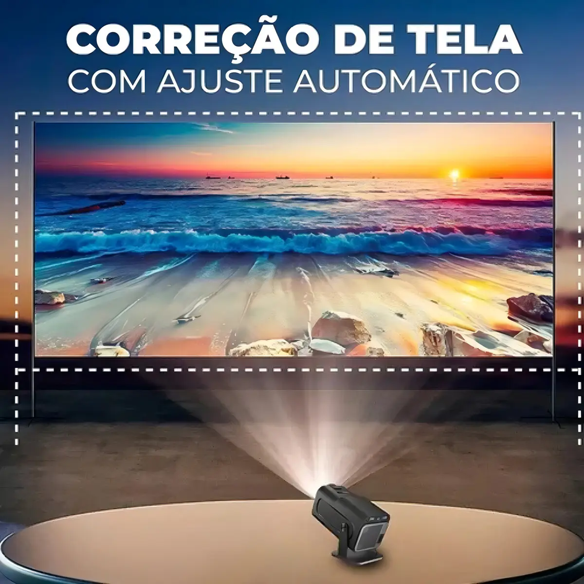 Projetor 4k Ultra Hd Hy320 Smart Wi-fi 6 Bluetooth Android Cor Preto 127/220v