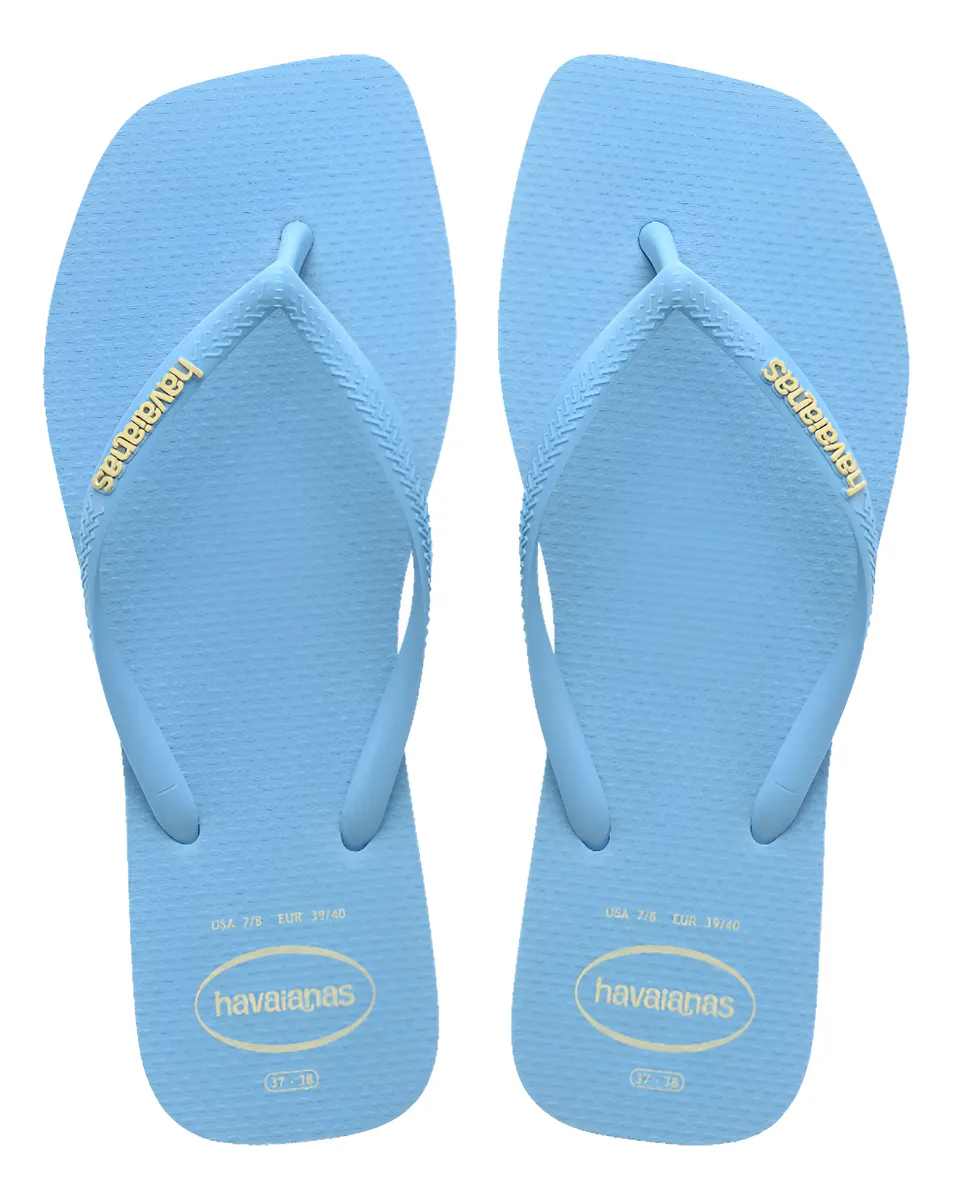 Chinelo Havaianas Square Logo Pop Up Ponta Quadrada