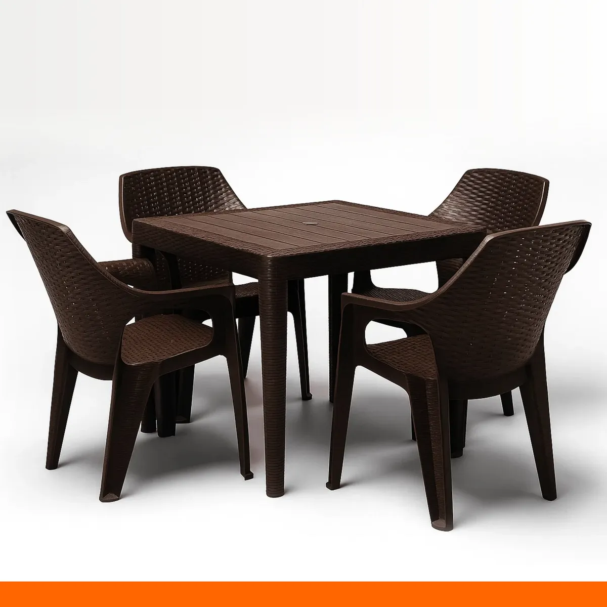 Conjunto de mesa com cadeiras poltronas