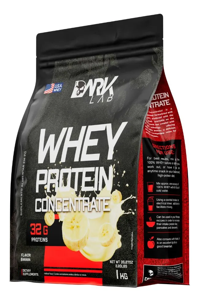 Whey Protein Concentrado 1kg Banana Dark Lab - Vista 5