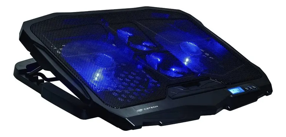 Suporte Base Notebook Nbc-100bk C3tech Gamer 4 Coolers Led Cor Preto