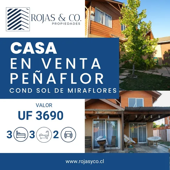 Casa En Venta En Condominio Sol De Miraflores  Peñaflor