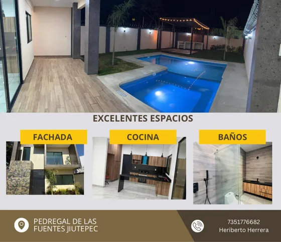 Excelente Casa En Pedregal De Las Fuentes Jiutepec,
