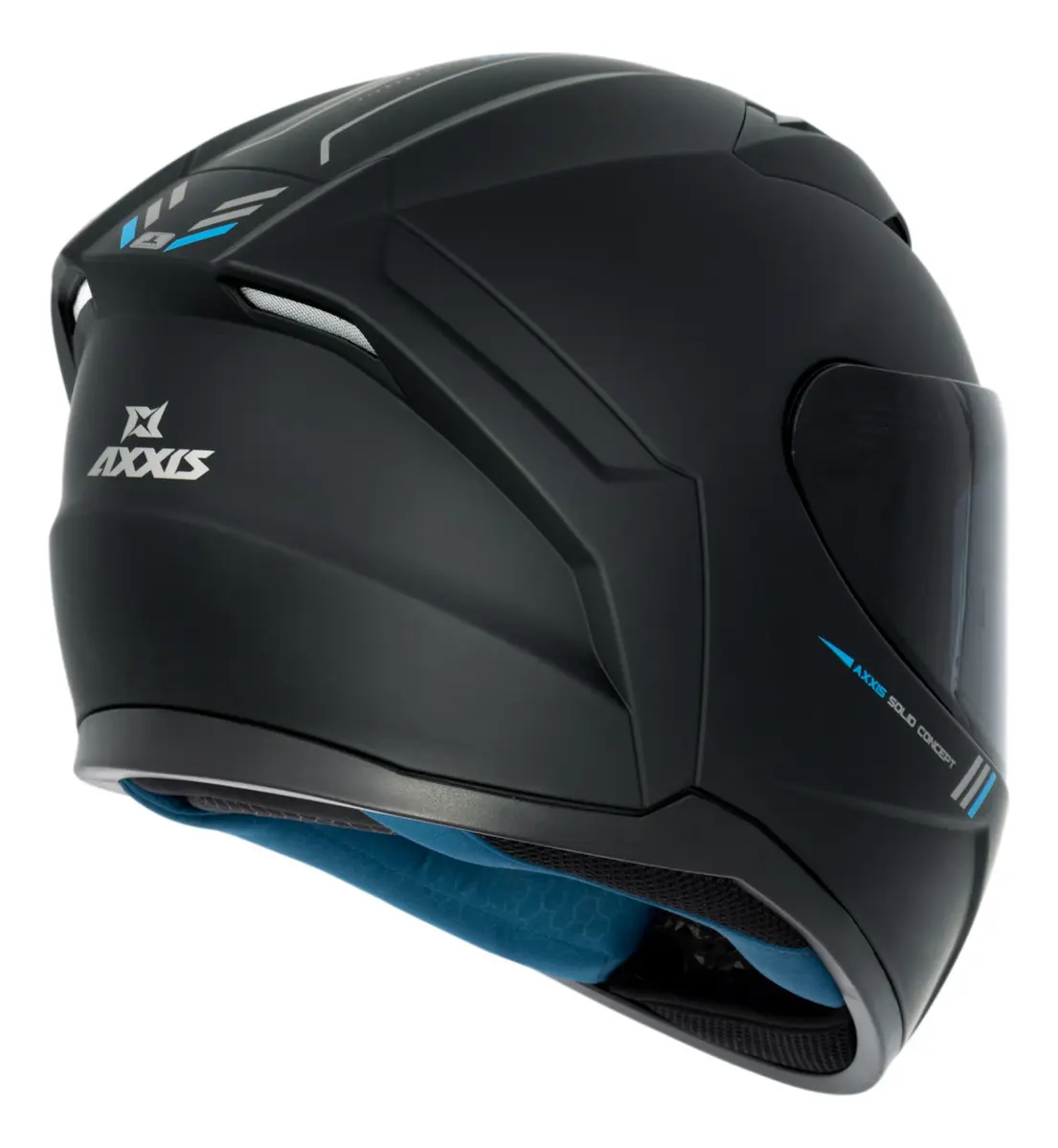 Capacete Axxis Segment Solid A1 Matt Preto Fosco M 58 — foto 4