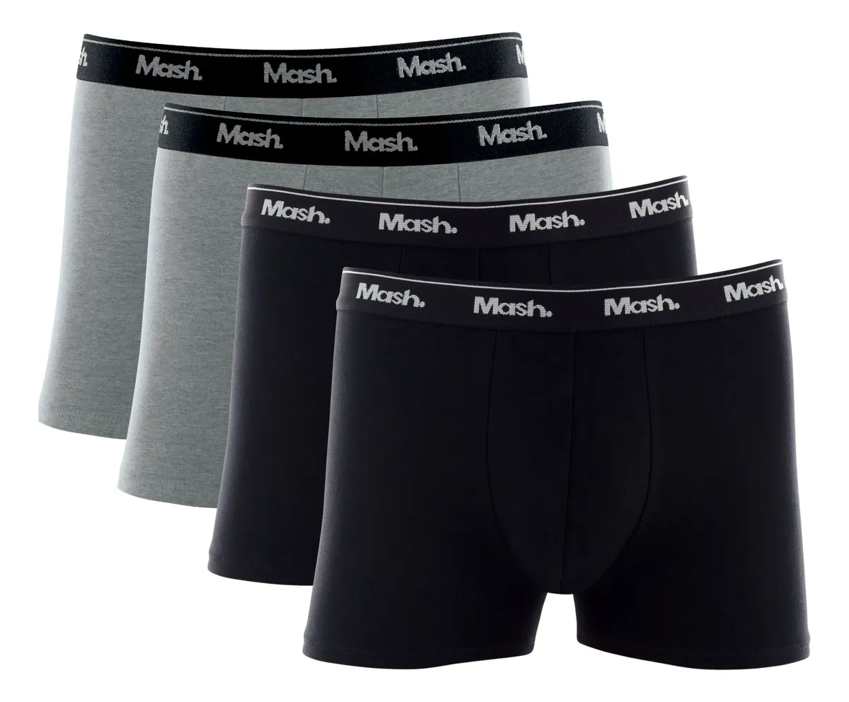 Kit 4 Cueca Mash Boxer Masculina Box Algodão Macio Original