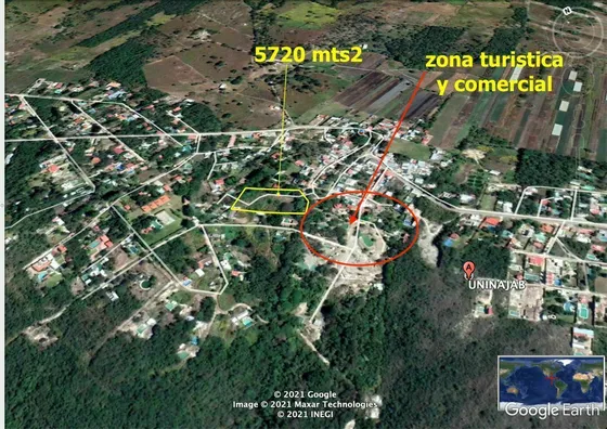 Terreno En Uninajab A Un Lado De La Zona Turística Con Vista Panoramica