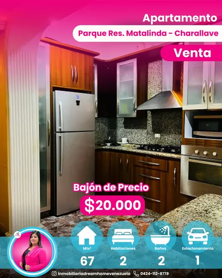 Apartamento En Venta Parque Resd Matalinda - Charallave.