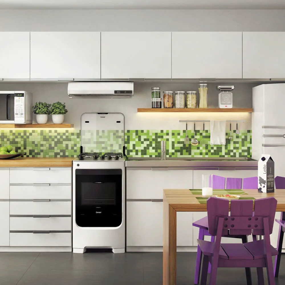 Fogão Consul 4 Bocas Branco Com Acend. Automático - Imagem 6