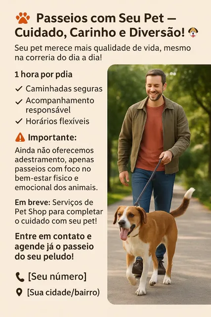 Passeios Com Seu Pet  Cuidado, Carinho E Diversão!