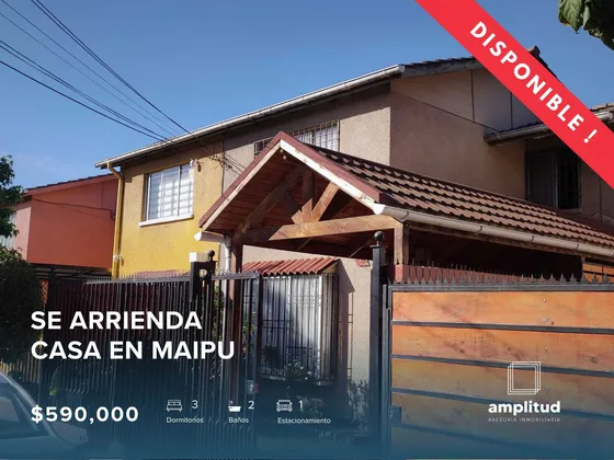 Casa 3d+2b Barrio Tranquilo Maipu (84815)