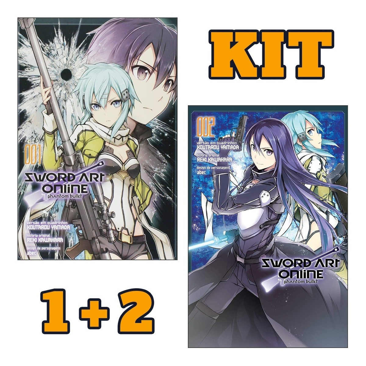 Sword Art Online Phantom Bullet Tome 4 Sword Art Online Phantom Bullet 1 + 2 Mangá Kit Panini | Mercado Livre