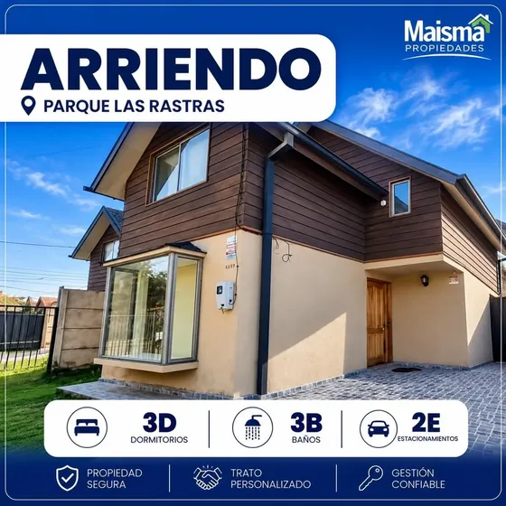 Casa En Arriendo De 3 Dorm. 3 Baños, 1 Estacionamientos.
