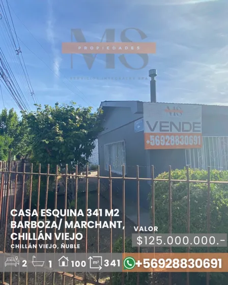 Casa Esquina 341 M2, Chillán Viejo