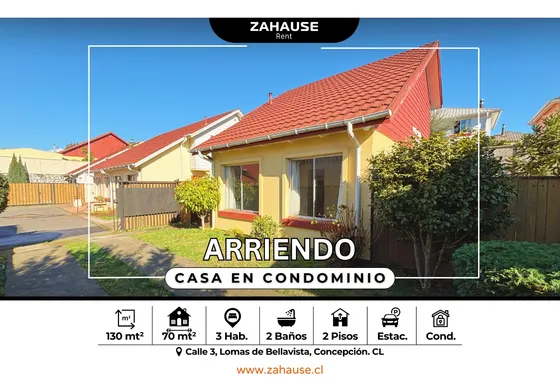 Casa En Arriendo En Concepción, Condominio 3 Dormitorios