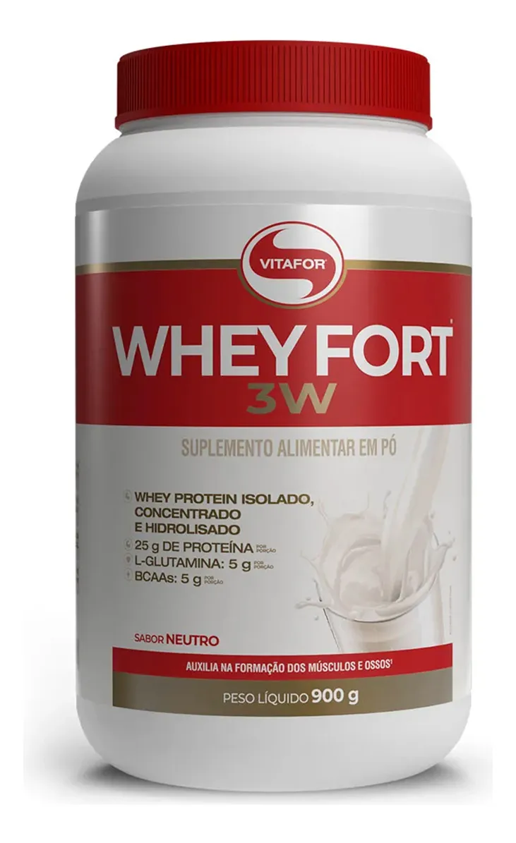 Whey Fort 3w Neutro 900g Vitafor