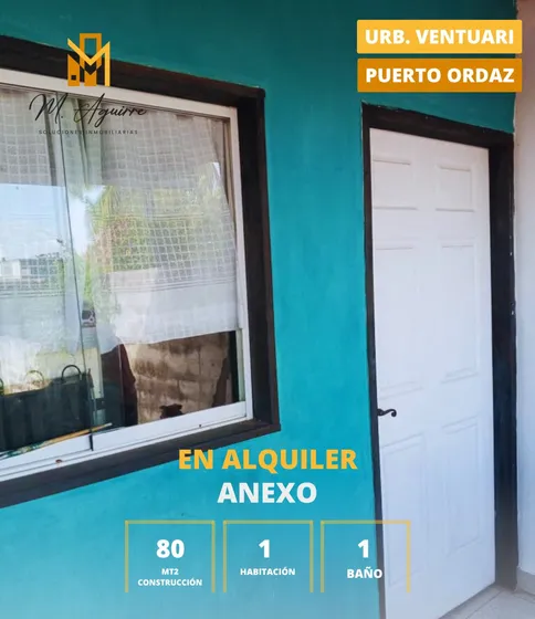 Anexo De 80 M2 En Alquiler, Urb Ventuari, Puerto Ordaz (mp)
