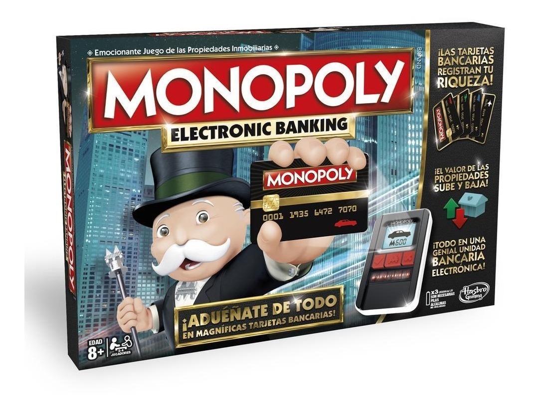 Monopoly Banco Electrónico Juego De Mesa Hasbro Original ...